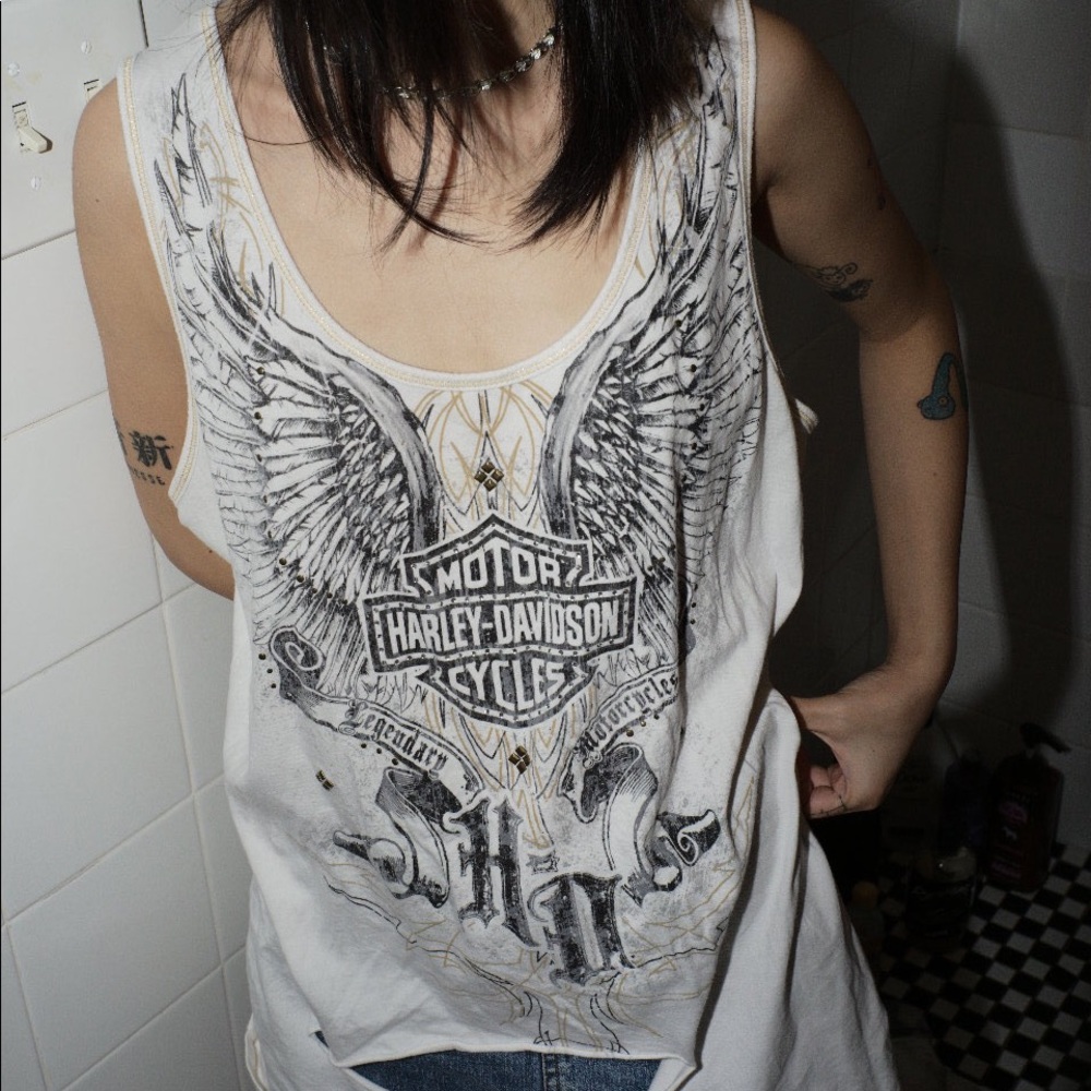 Vintage Harley Davidson Cowboy Tank Top